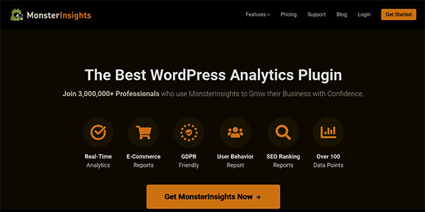 MonsterInsights WordPress Track Website