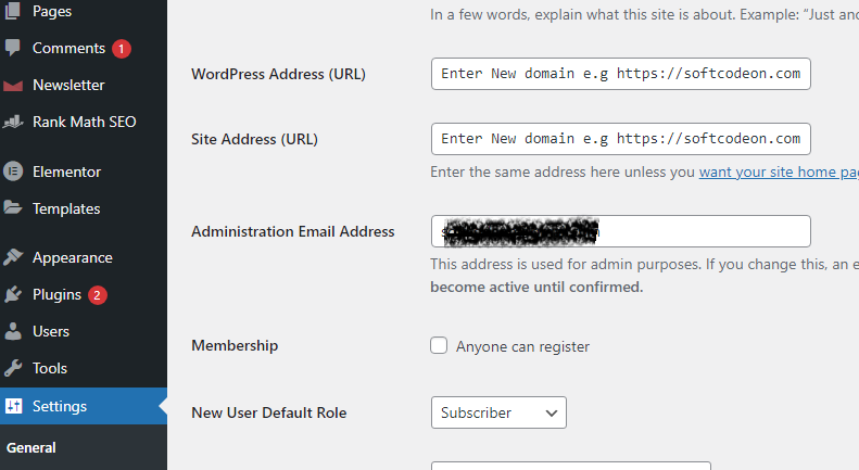 Address and Site Address