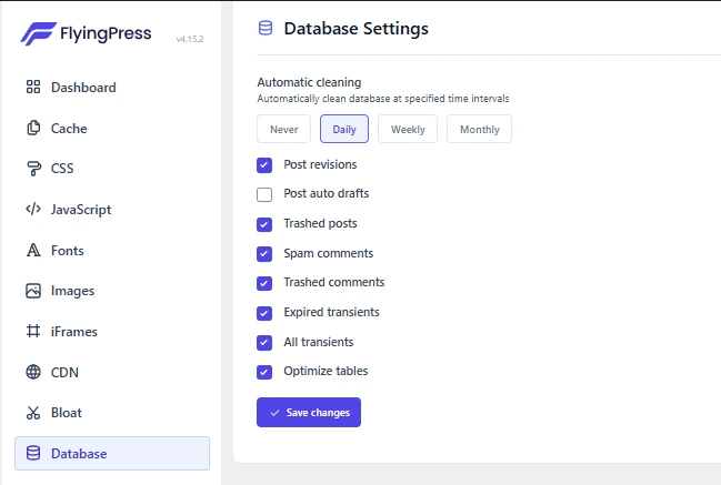 FlyingPress Ultimate Guide to GET 100% Website Speed Score 10 Database Optimization