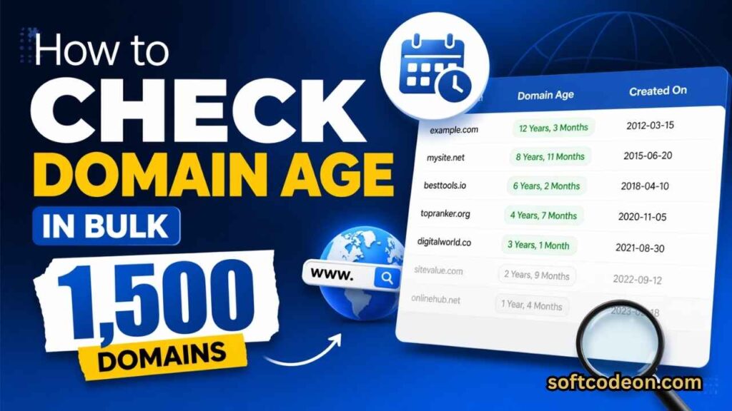 How to Check Bulk Domain Age 1500 Domains