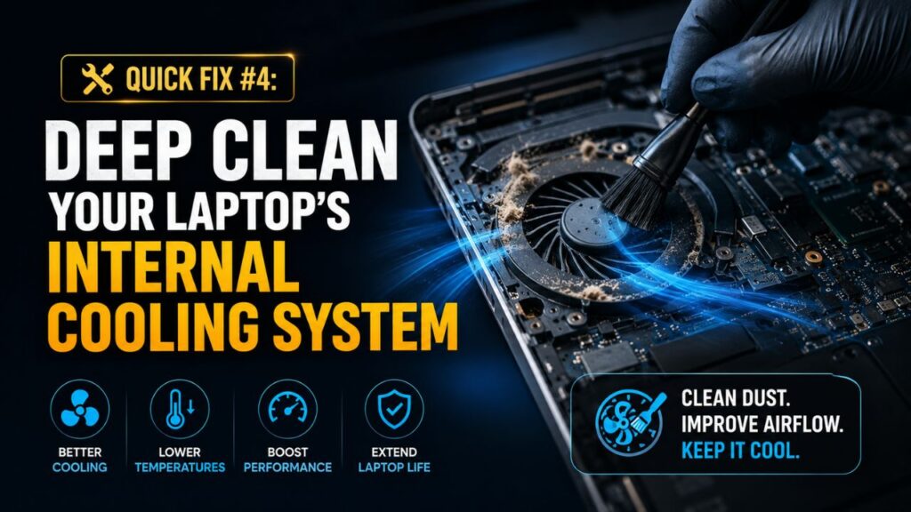 Why Is My Laptop Fan So Loud? 5 Quick Fixes 6 Quick Fix 4 deep Clean your Laptop internal Cooling System