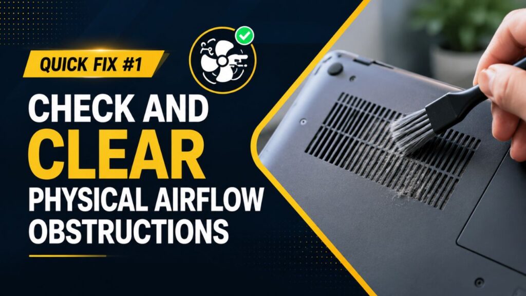 Why Is My Laptop Fan So Loud? 5 Quick Fixes 3 Quick Fix Check and Clear Physical AirFlow obstrauction