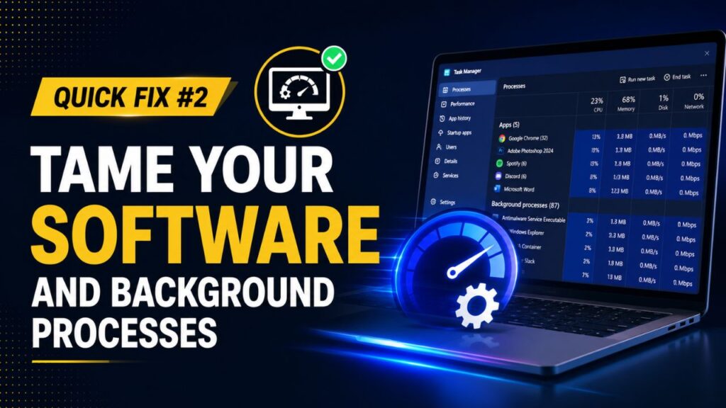 Why Is My Laptop Fan So Loud? 5 Quick Fixes 4 Quick Fix Tame your Software and Background Processing