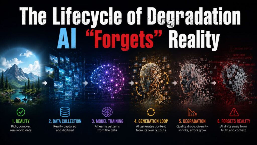 What Is Model Collapse? Dark Side of Generative AI 2 The Lifecycle of Degradation AI Forgets Reality