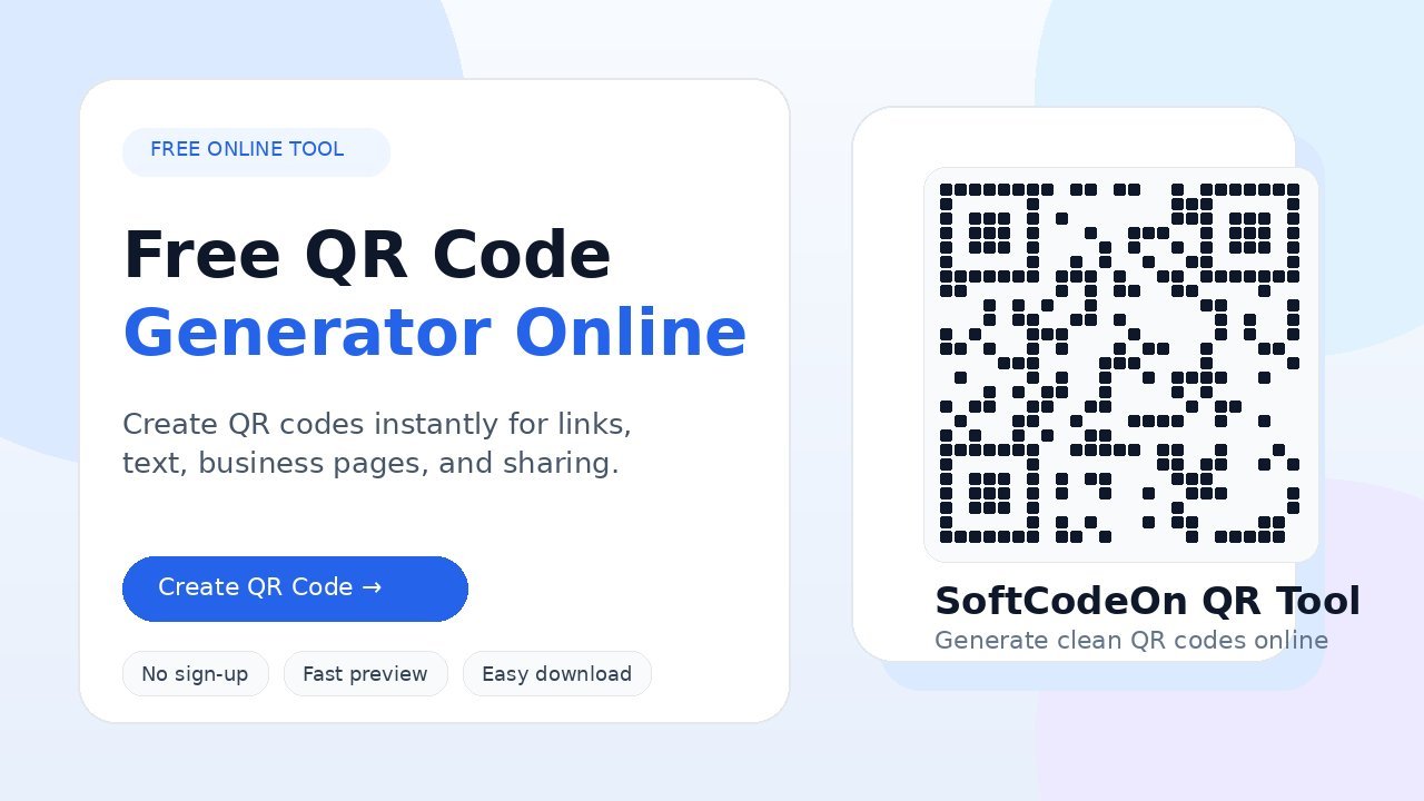 Free QR Code Generator – Create Custom QR Codes
